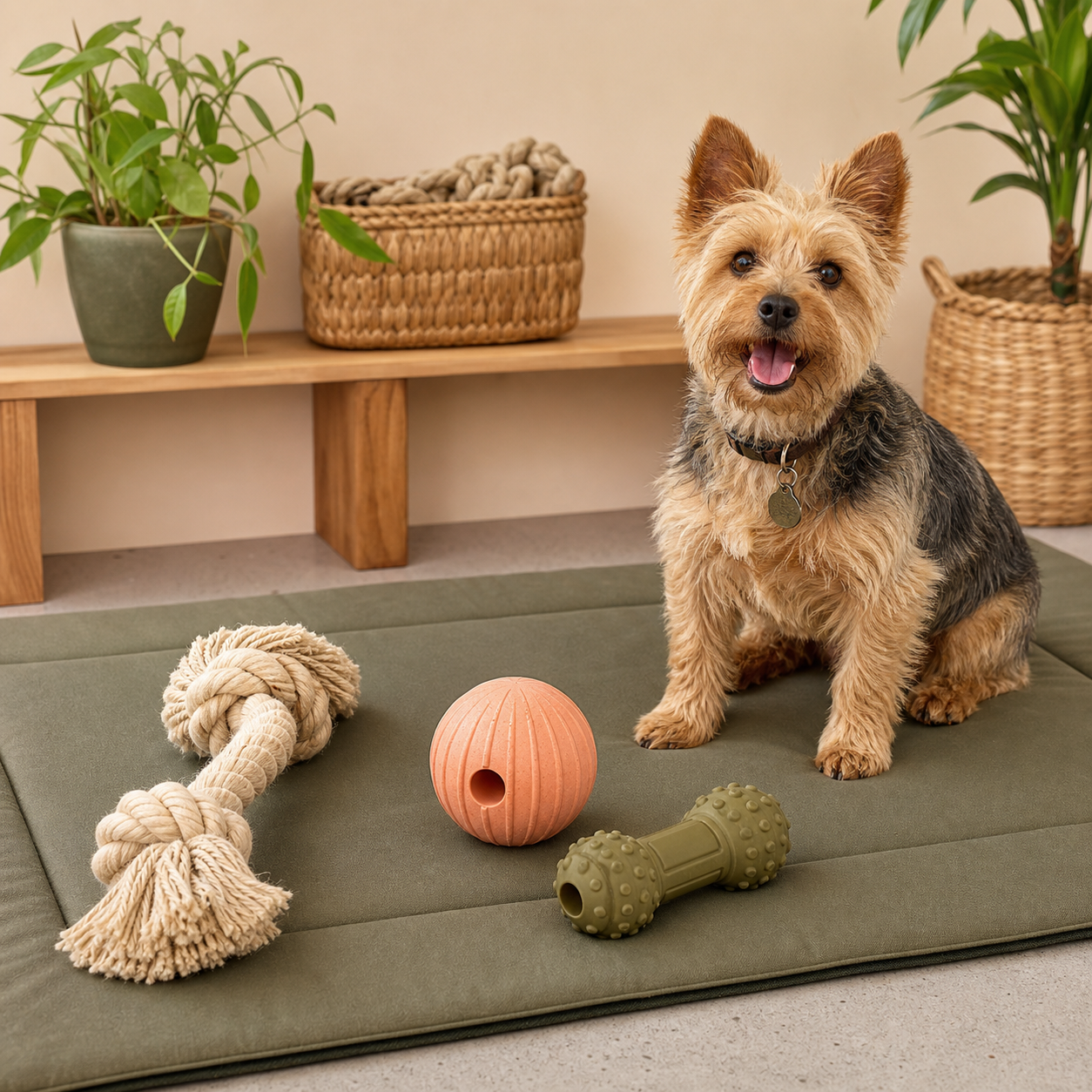 Jouets résistants pour la garderie canine